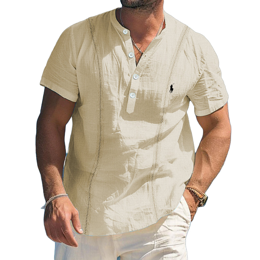 Men's Shirt Linen Shirt Guayabera Shirt Popover Shirt Summer Shirt