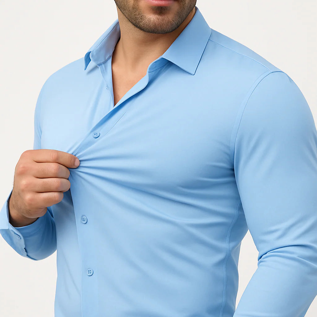 8-Pack Alimens&Gentle Men's Stretch Dress Shirts Short Sleeve Slim Fit Business Casual Button Down Shirts Muscle Fit Men's Dress Shirts Shortsleeve Menswear gifts for dad Top Plain