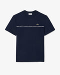 Lacoste Men's Logo Trim Cotton Jersey Tee - Navy Blue TH9842-51-166