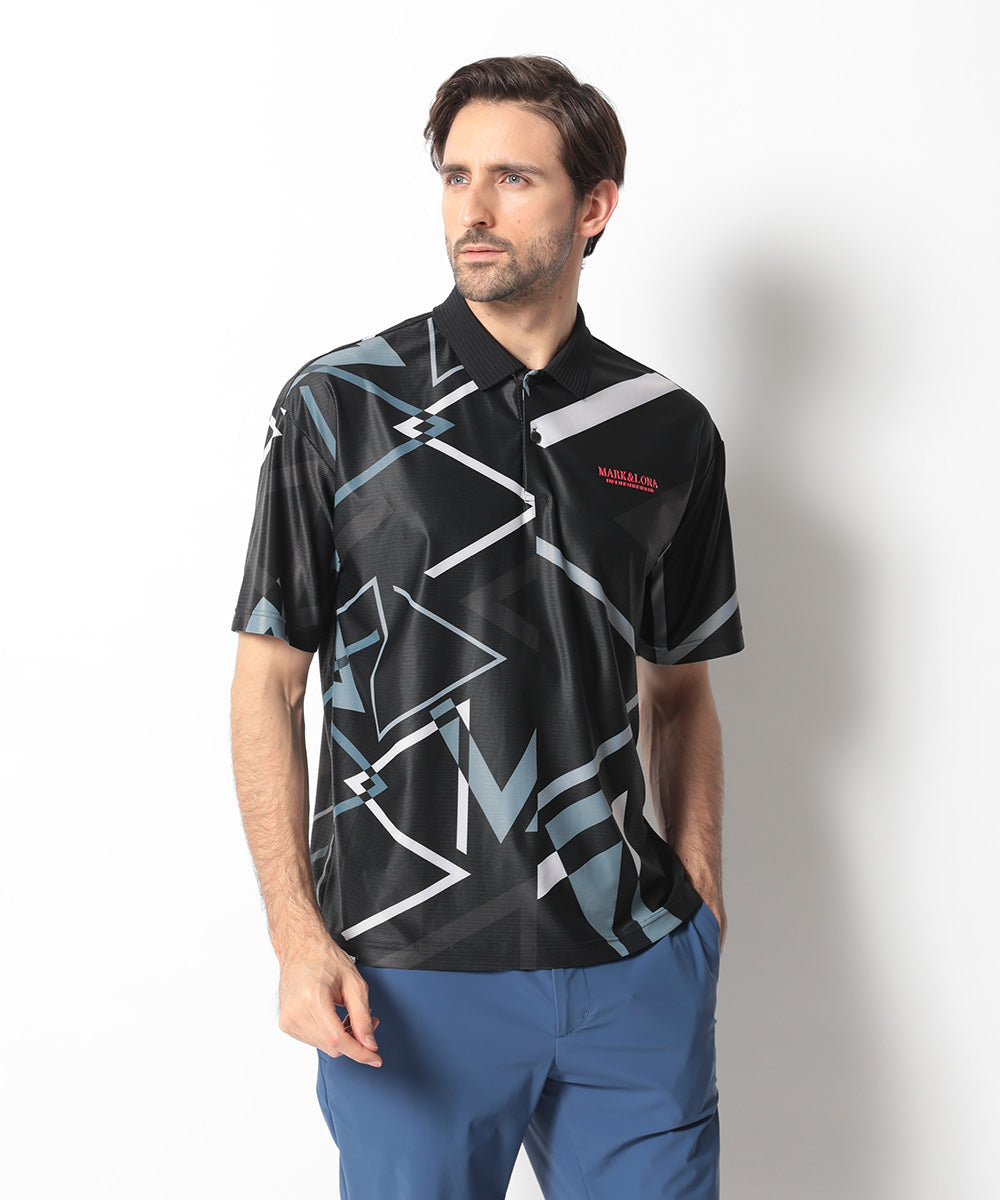 Men's Graphic Triangle Polo Men Black