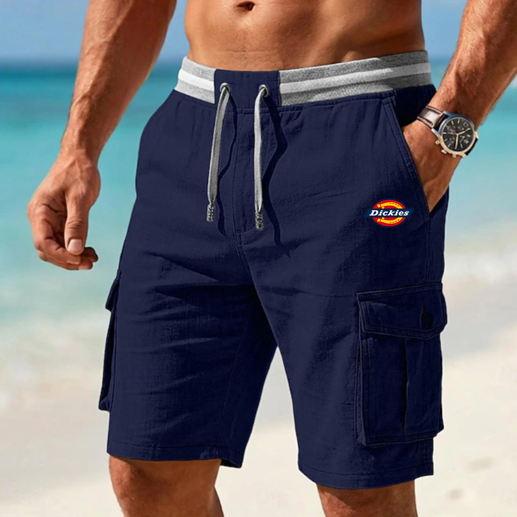 Men's Cargo Shorts  Summer Shorts  Drawstring Elastic Waist Cargo