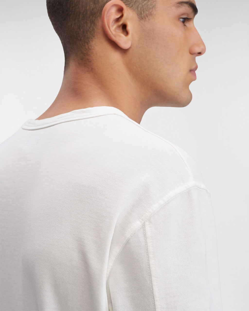 Light Fleece Sweatshirt Gauze White