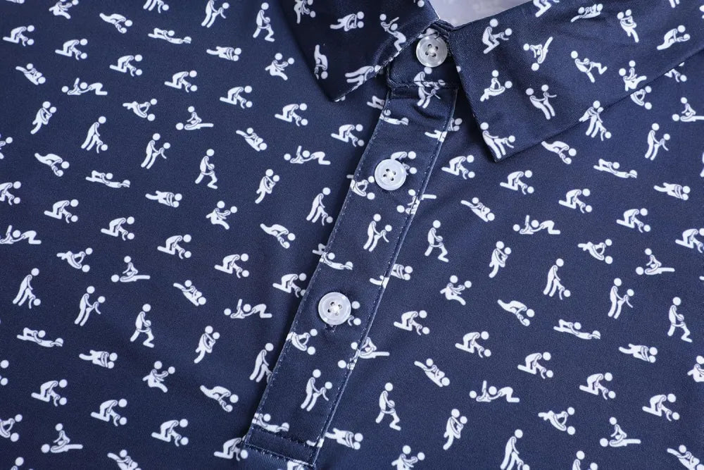 🔥Last Day 49% OFF Mens Golf Polo Shirts Short Sleeve Moisture Wicking Dry Fit Performance Casual Funny Golf Polo Shirts for Men