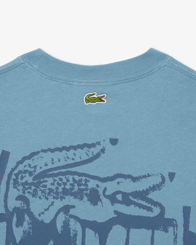 Lacoste Men's Graphic Print short set Blue