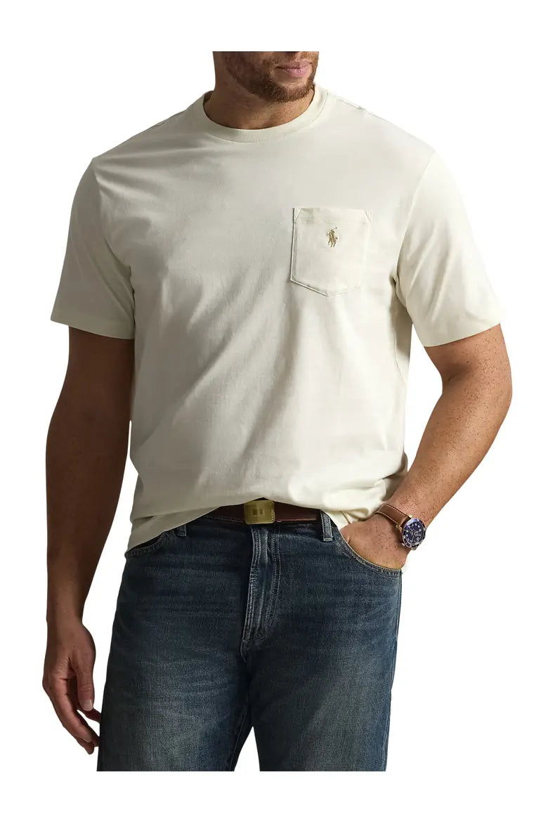 Big & Tall Classic Fit Jersey Crewneck Pocket Tee