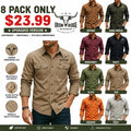 Men's Casual Shirt Work Shirt Button Up Shirt   Long Sleeve Solid
