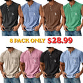 Men's Henley Shirt 100% Cotton Acid Wash Shirt T shirt