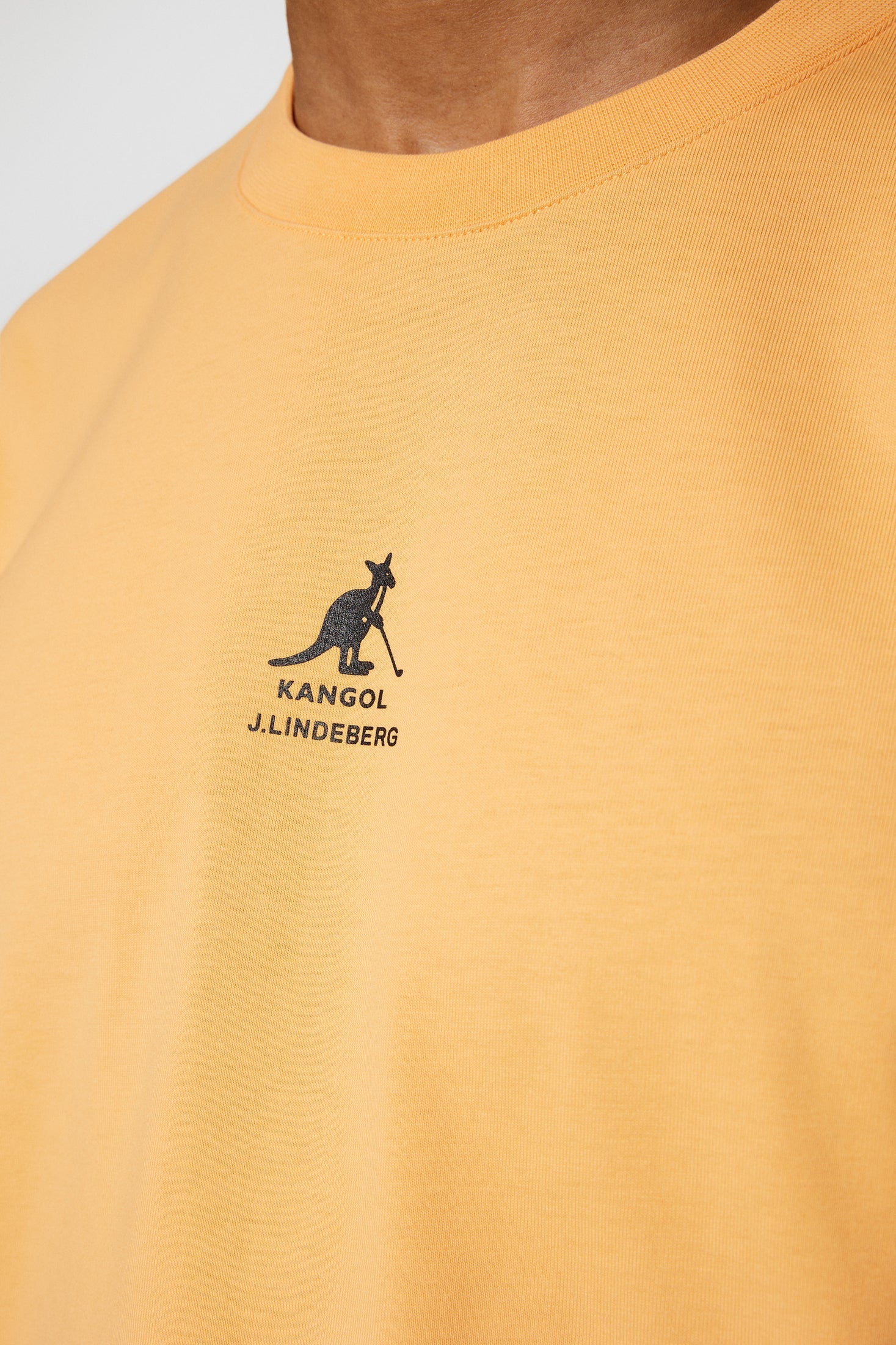 J.LINDEBERG DAVIE T-SHIRT MOCK ORANGE