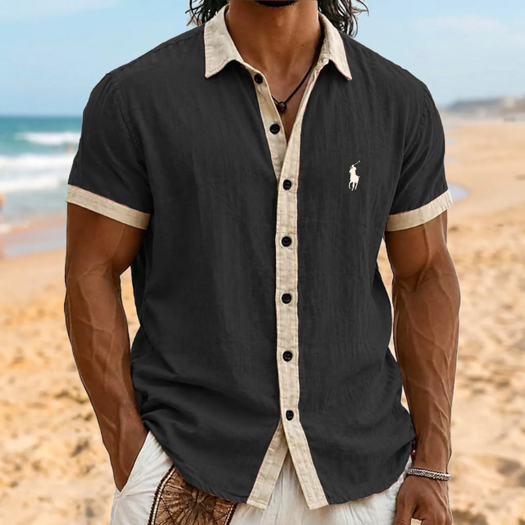 Men's Linen Shirt Summer Shirt Button-Down Shirt Beach Shirt