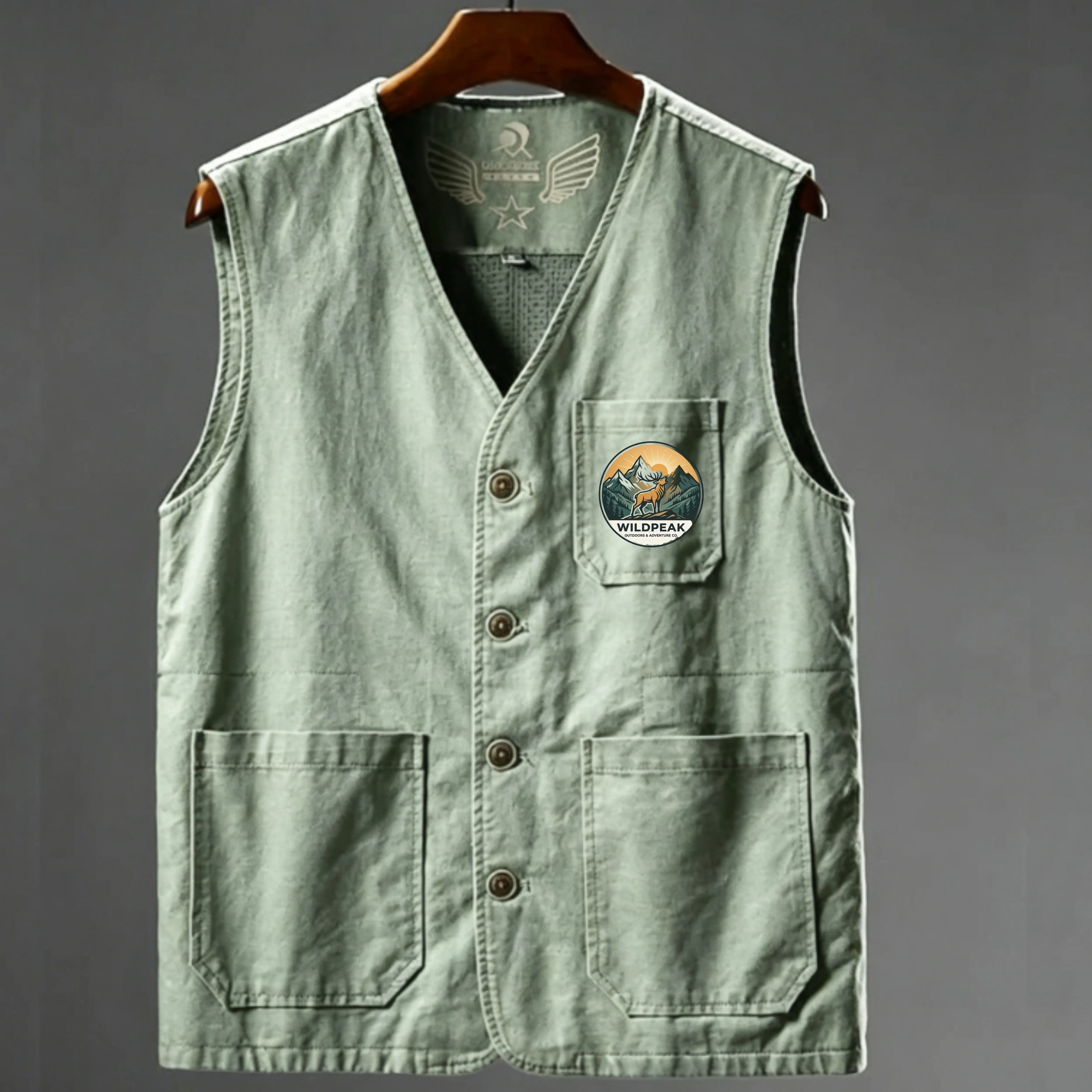 Men's Hiking Vest Summer Spring Outdoor Quick Dry Multi Pockets Lightweight Wear