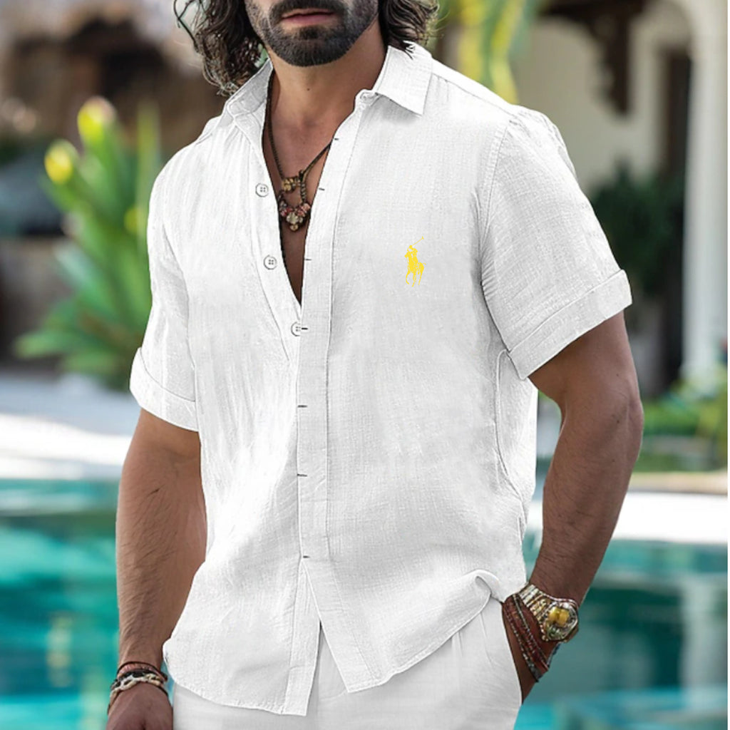 Men's Shirt Linen Shirt Summer Shirt Button Down Shirt Casual Shirt Beach Shirt Solid