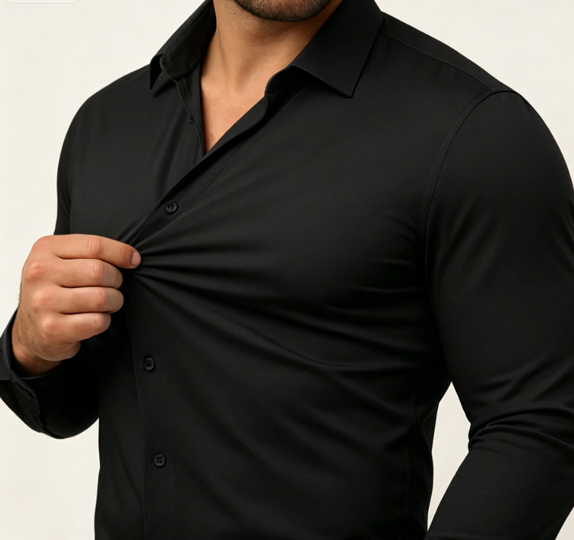 8-Pack Alimens&Gentle Men's Stretch Dress Shirts Short Sleeve Slim Fit Business Casual Button Down Shirts Muscle Fit Men's Dress Shirts Shortsleeve Menswear gifts for dad Top Plain