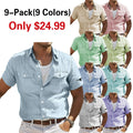 Men's Shirt Linen Shirt Summer Shirt Beach Shirt Solid Color Vacation Curise