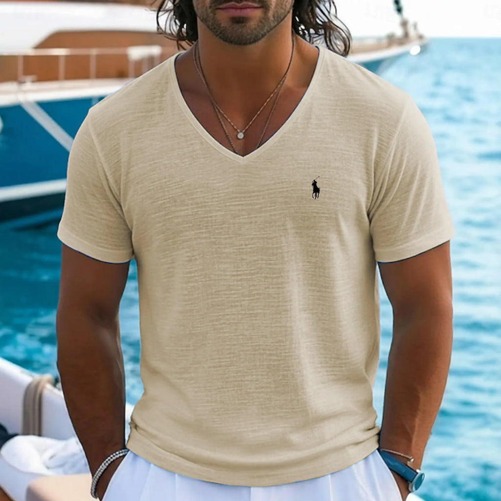 Men's T Shirt Short Sleeve Shirt Tee Top Linen