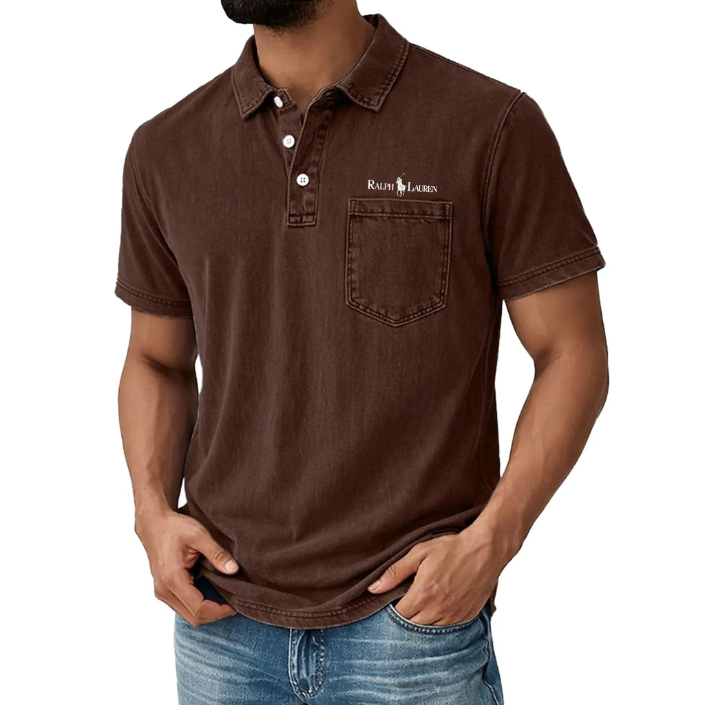 Men's Shirt Casual Shirt Denim Shirt Cotton Acid Wash Shirt