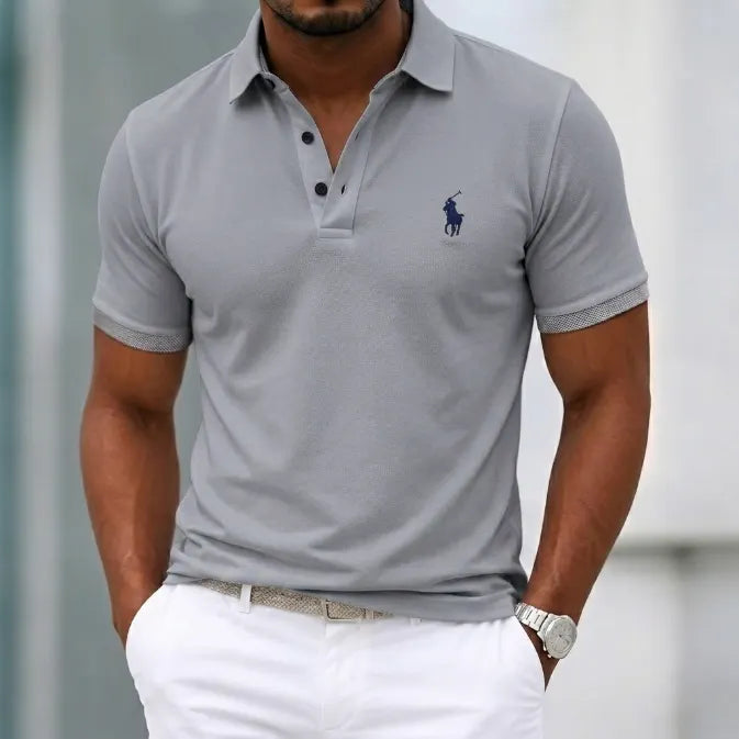 Men's Polo Shirts Casual Vacation Lapel Short Sleeve Modern Comfortable Plain
