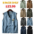 Men's Hiking Vest Summer Spring Outdoor Quick Dry Multi Pockets Lightweight Wear