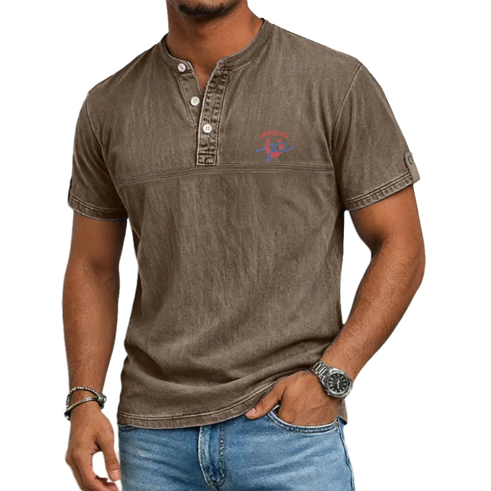 Noah - Stand Collar Short Sleeve