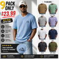 Men's Waffle T-shirt Tee Top Short Sleeve V Neck Summer Solid Color  Casual Raglan Sleeves
