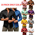 AILISUS Black Men's Paisley Shirt Business Sunscreen Anti-wrinkle Formal Shirt Button Shirt Simple Commuter Men's Summer Tops Casual Longsleeves Casual Soft Fit