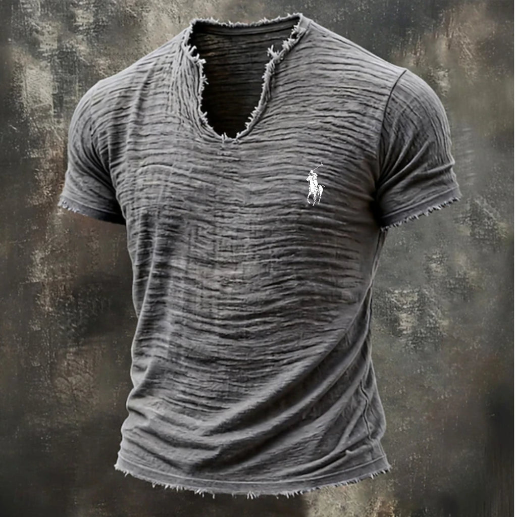 Men's T Shirt 100% Cotton T-Shirt Short Sleeve V Neck