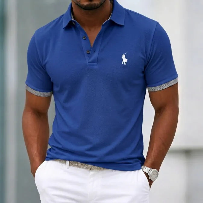 Men's Polo Shirts Casual Vacation Lapel Short Sleeve Modern Comfortable Plain