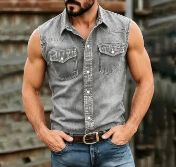 SoftFadeTM Men Shirt Casual Shirt Work Shirt Acid Wash Shirt