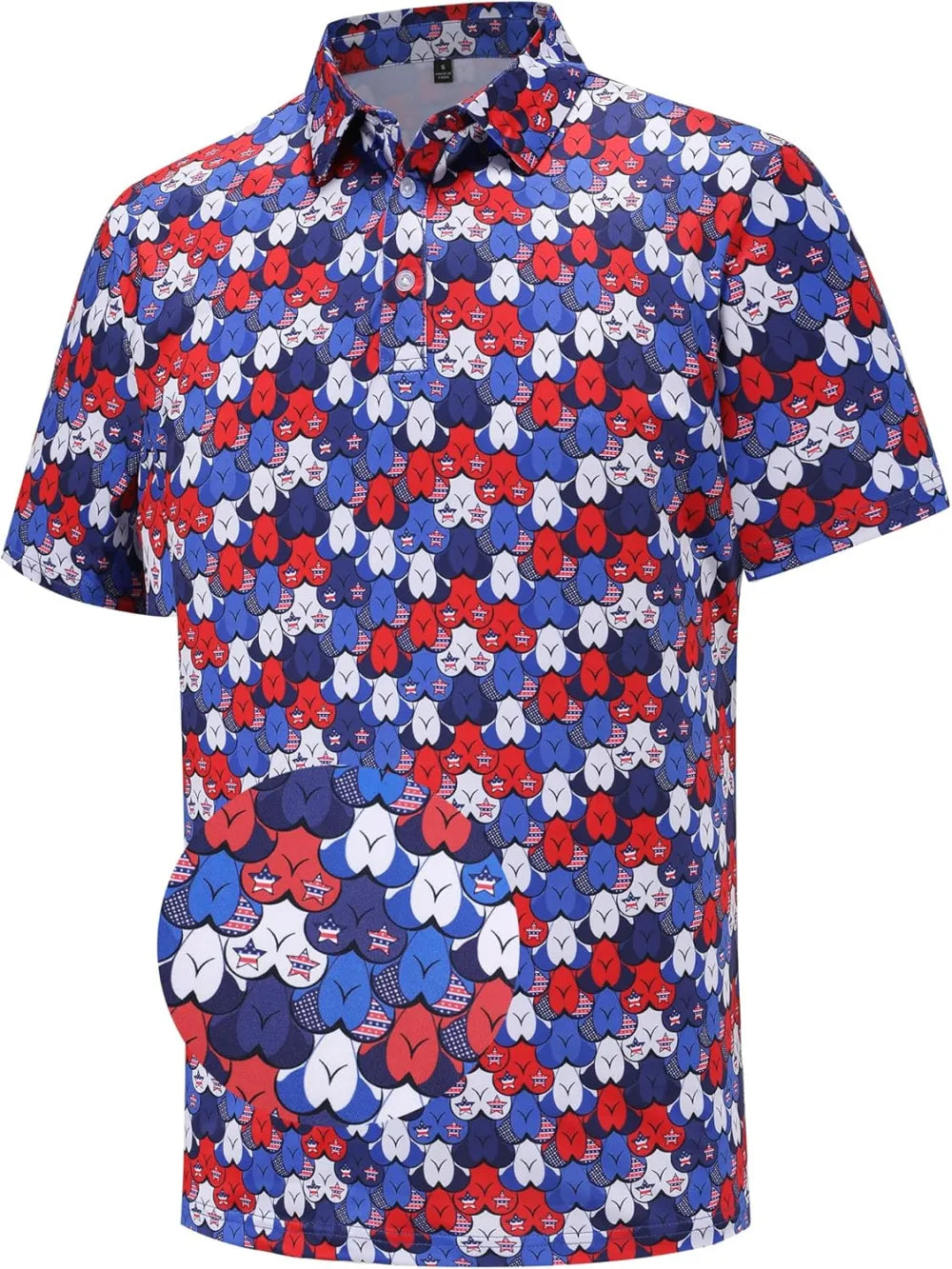 🔥Last Day 49% OFF Mens Golf Polo Shirts Short Sleeve Moisture Wicking Dry Fit Performance Casual Funny Golf Polo Shirts for Men