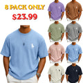 Men's Waffle T-shirt Tee Top Short Sleeve Crew Neck Summer