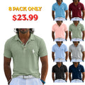Men's Linen Polo Shirts Casual Vacation Classic Short Sleeve Vacation Fashion Plain