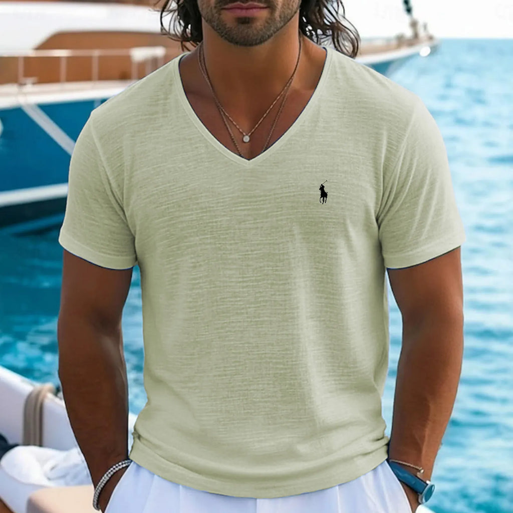 Men's T Shirt Short Sleeve Shirt Tee Top Linen