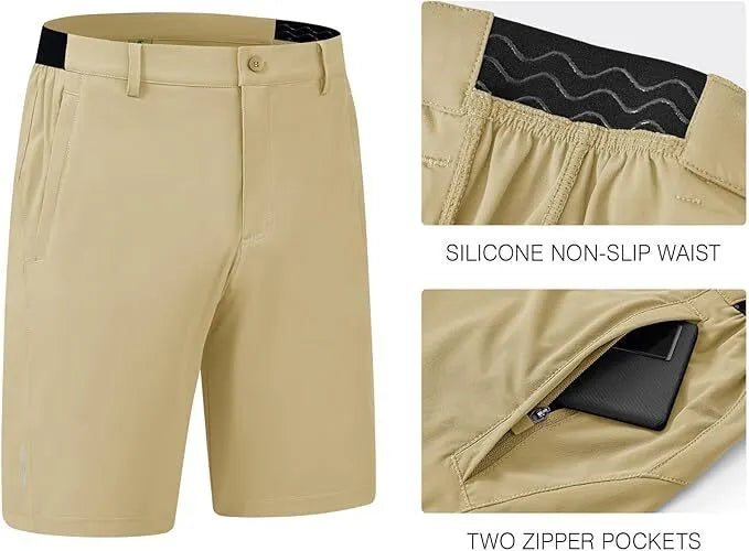 Men's Golf Work Shorts Stretch Waistband Dry Fit