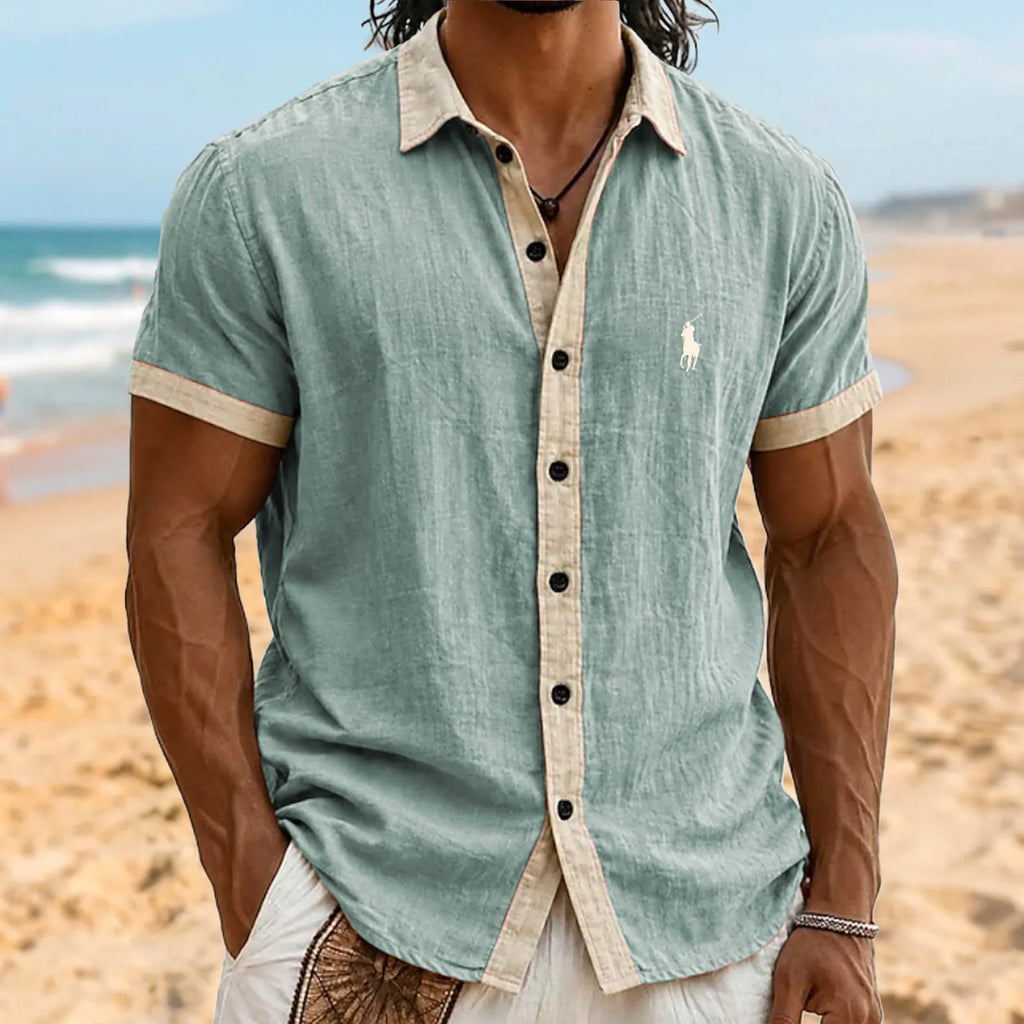 Men's Linen Shirt Summer Shirt Button-Down Shirt Beach Shirt