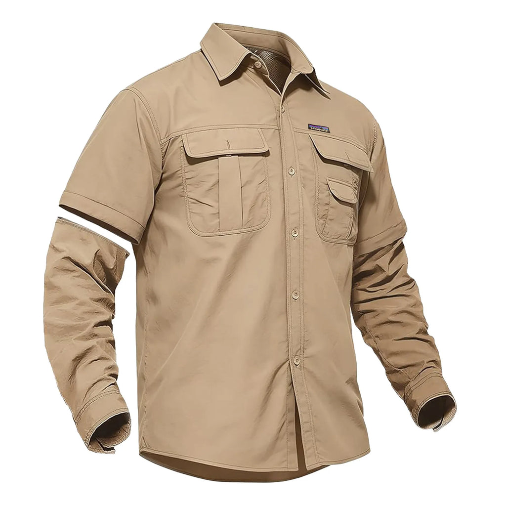 TACVASEN Men's Convertible Long Sleeve Fishing Shirts Lightweight Quick Dry