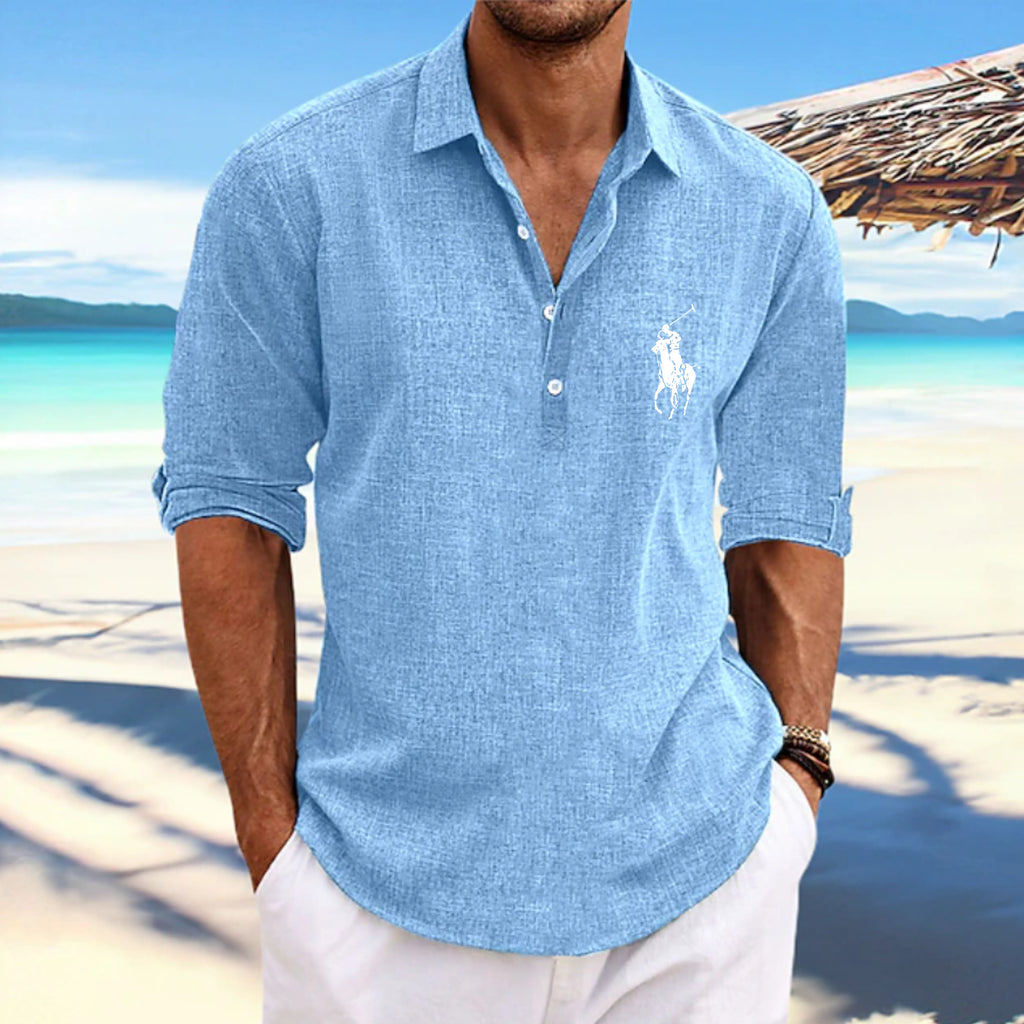 Men's Shirt Linen Shirt Summer Shirt Beach Wear Plain