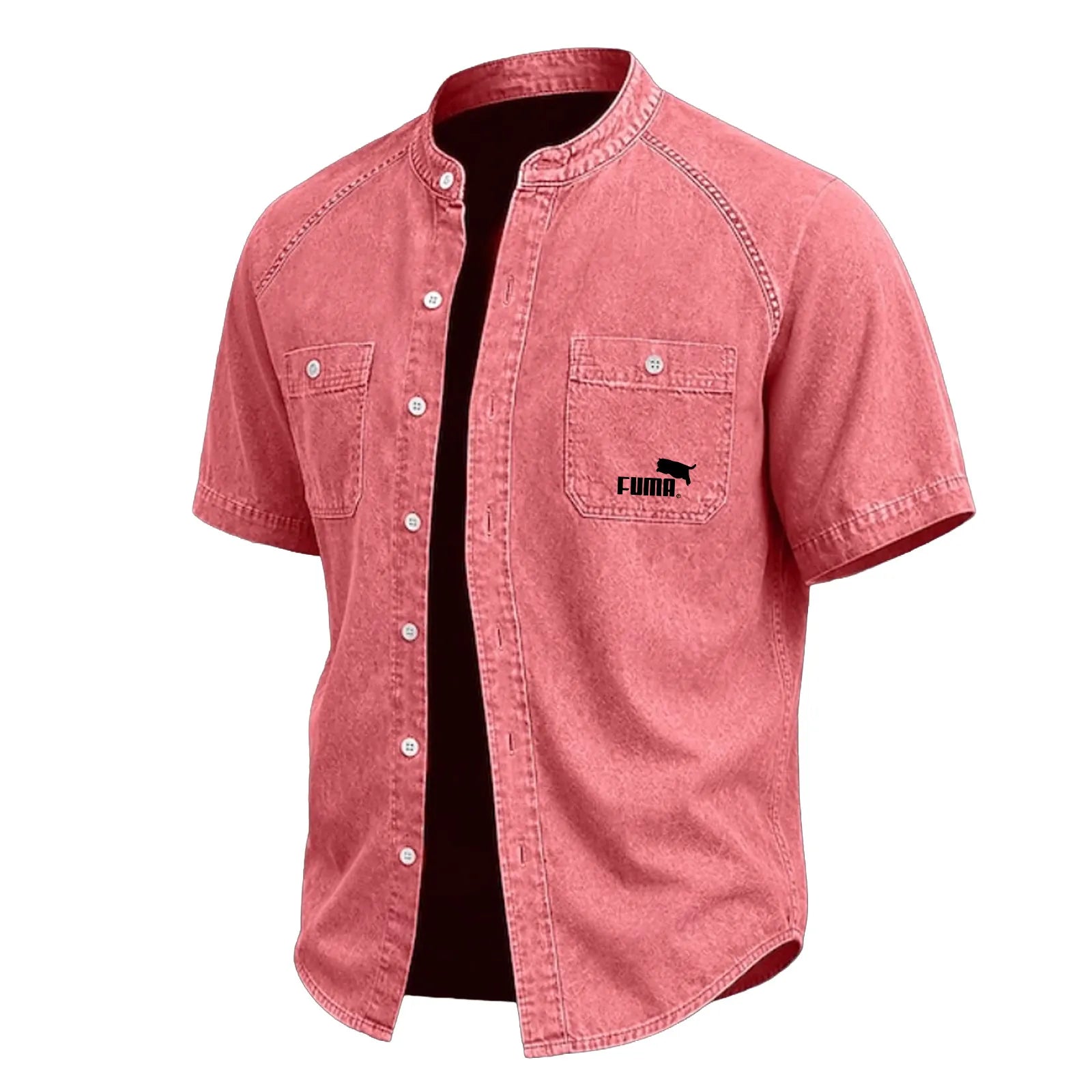 SoftFadeTM Men Shirt Casual Shirt Button Up Shirt Cotton Acid Wash Shirt