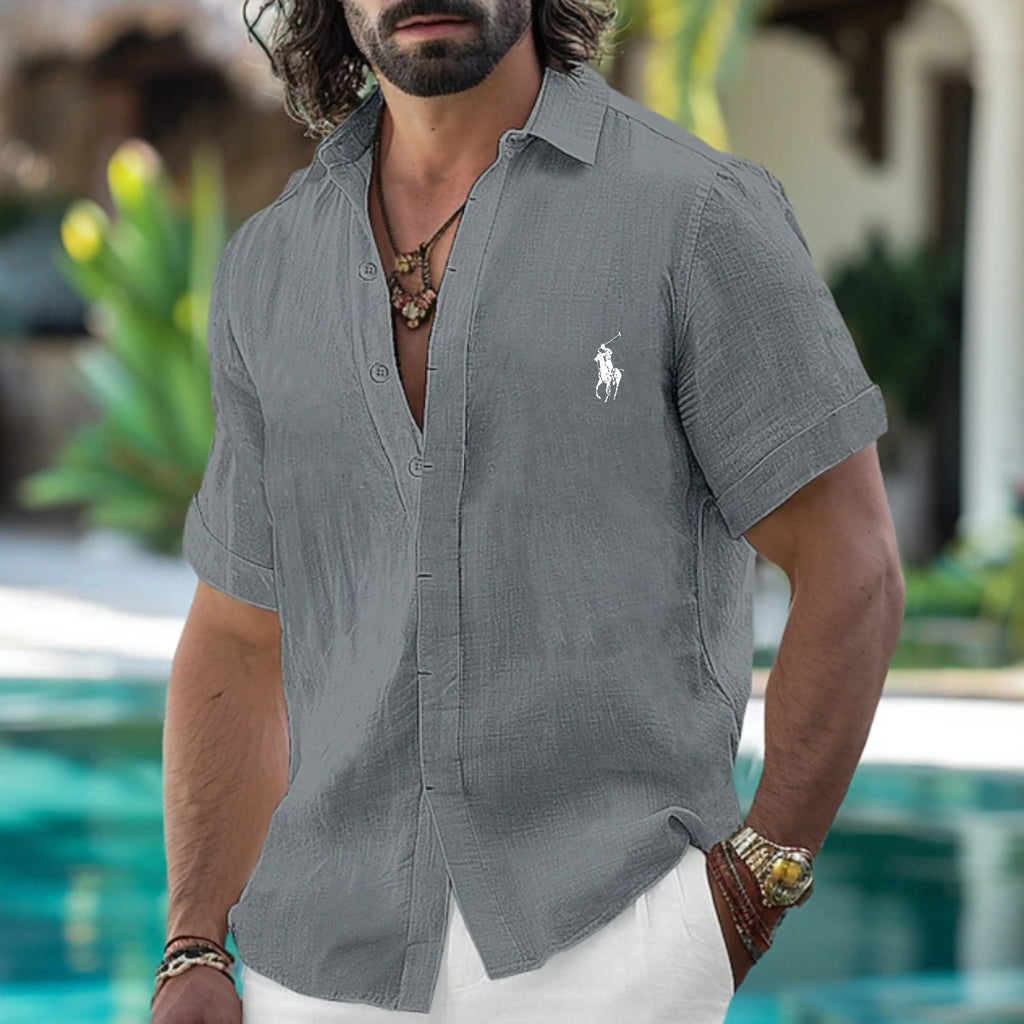 Men's Shirt Linen Shirt Summer Shirt Button Down Shirt Casual Shirt Beach Shirt Solid