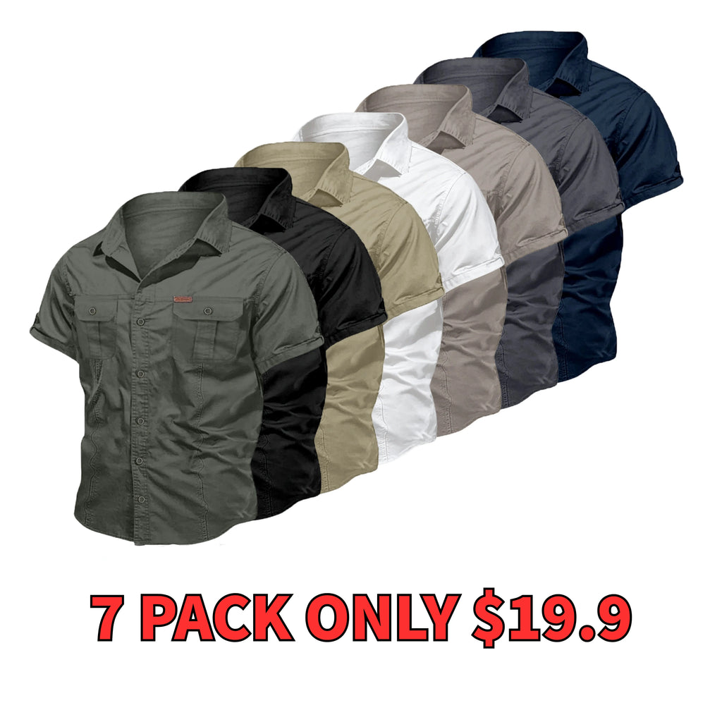 Men's shirts, work shirts, button-down shirts, utility shirts, casual shirts, suitable for holiday outings