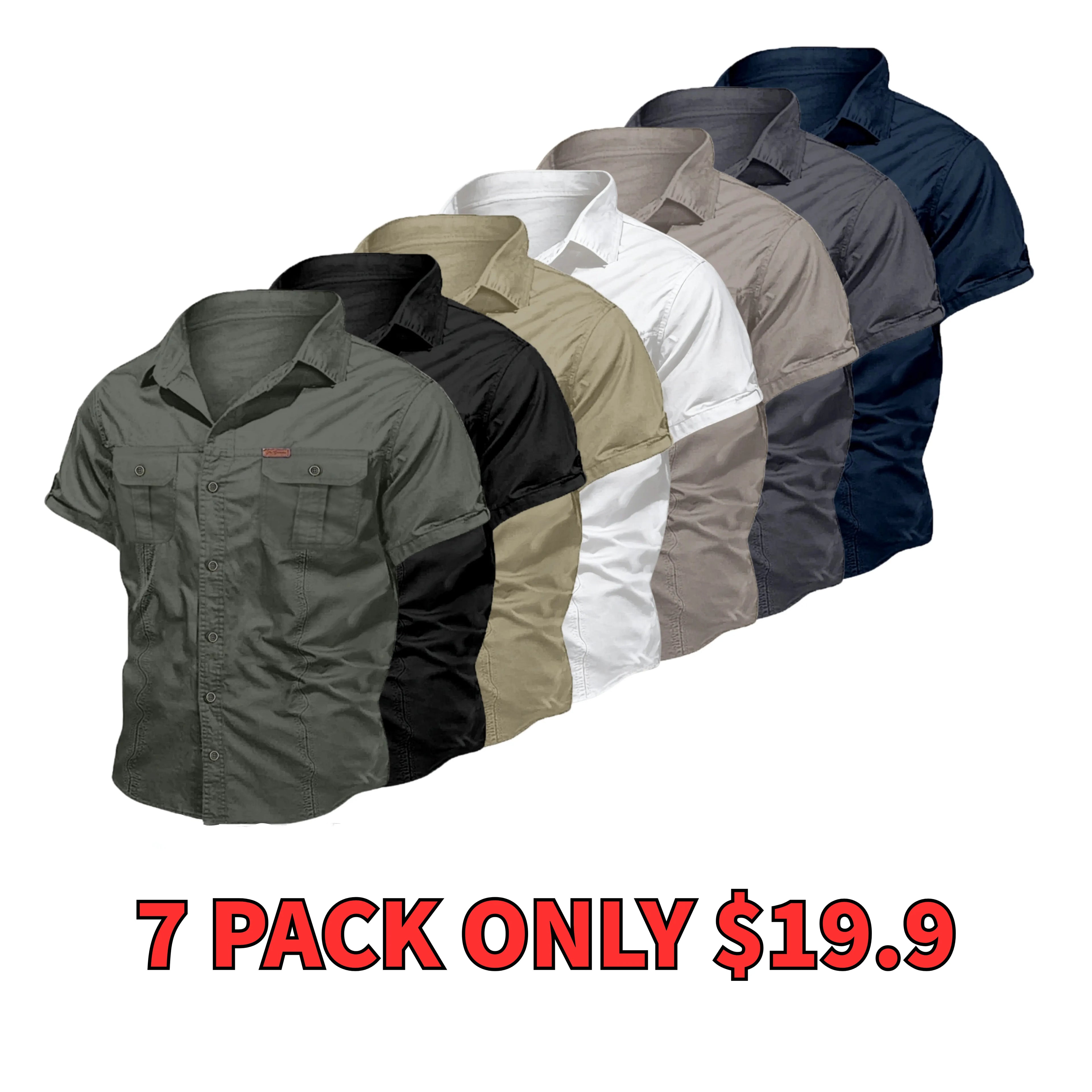 Men's shirts, work shirts, button-down shirts, utility shirts, casual shirts, suitable for holiday outings