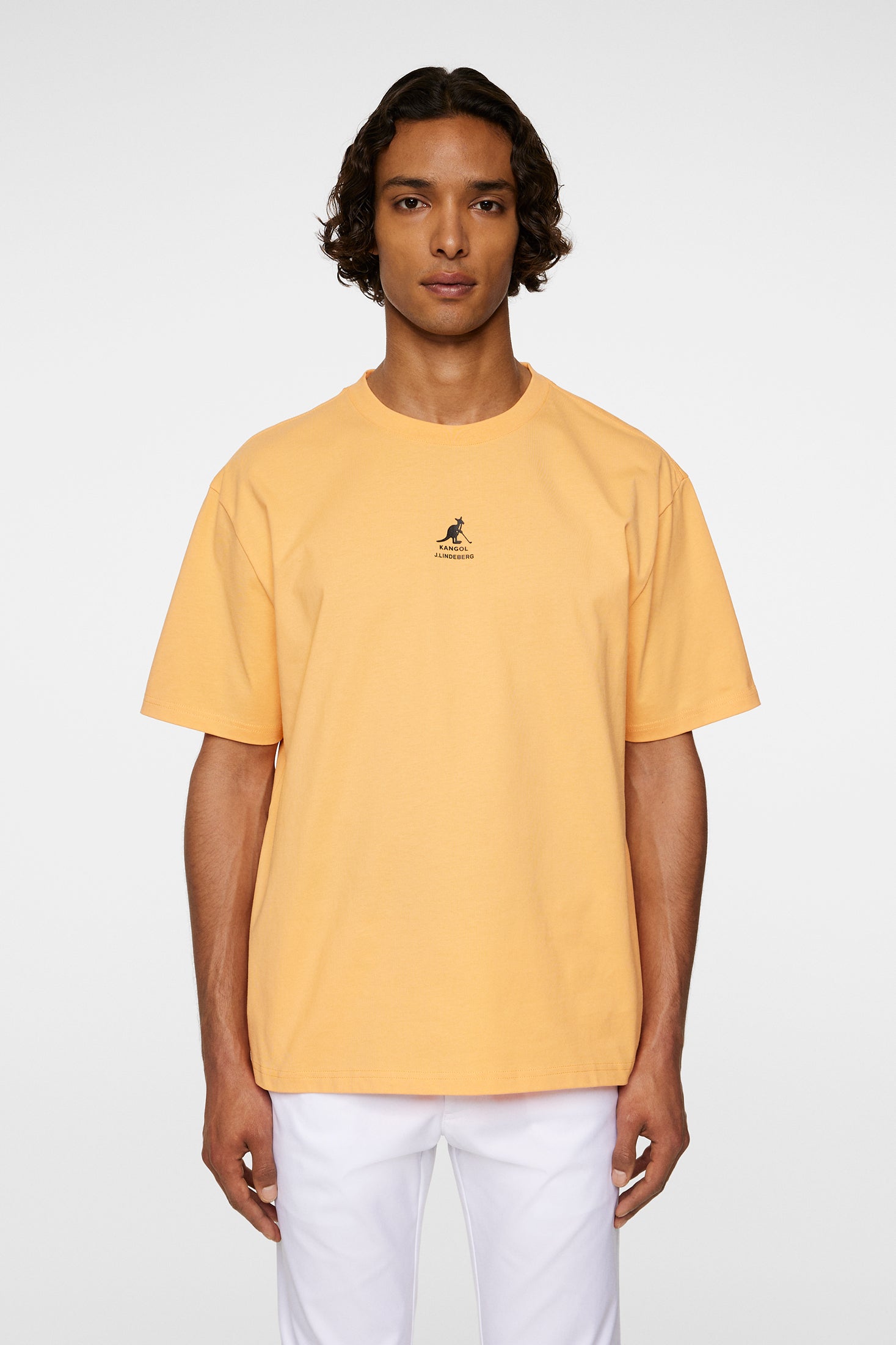 J.LINDEBERG DAVIE T-SHIRT MOCK ORANGE