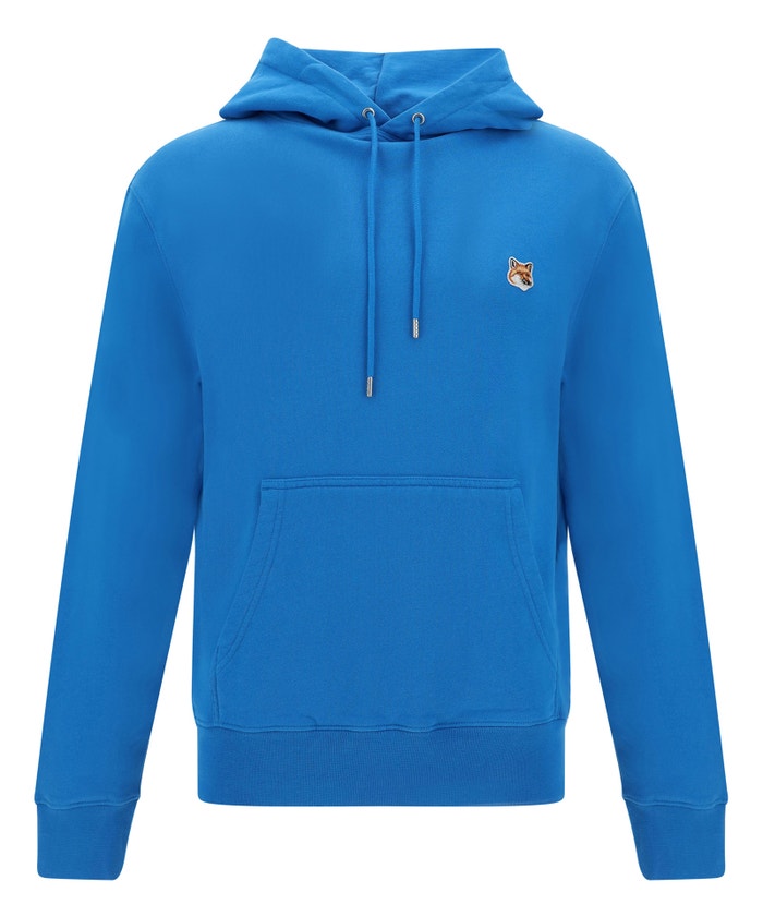 Men's Fox Head Patch Regular Hoodie Enamel Blue