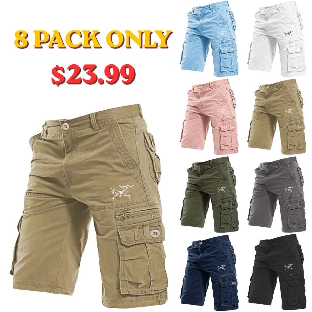 Men's Cargo Shorts Hiking Shorts Zipper Pocket Flap Pocket Plain