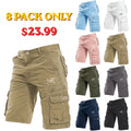 Men's Cargo Shorts Hiking Shorts Zipper Pocket Flap Pocket Plain