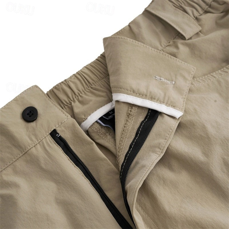 Men's Tactical Shorts Cargo Shorts Zipper Pocket Plain