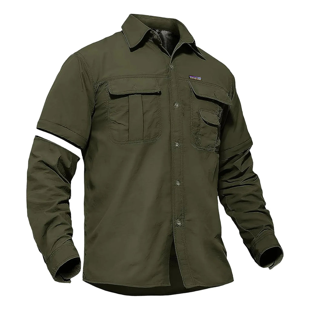 TACVASEN Men's Convertible Long Sleeve Fishing Shirts Lightweight Quick Dry