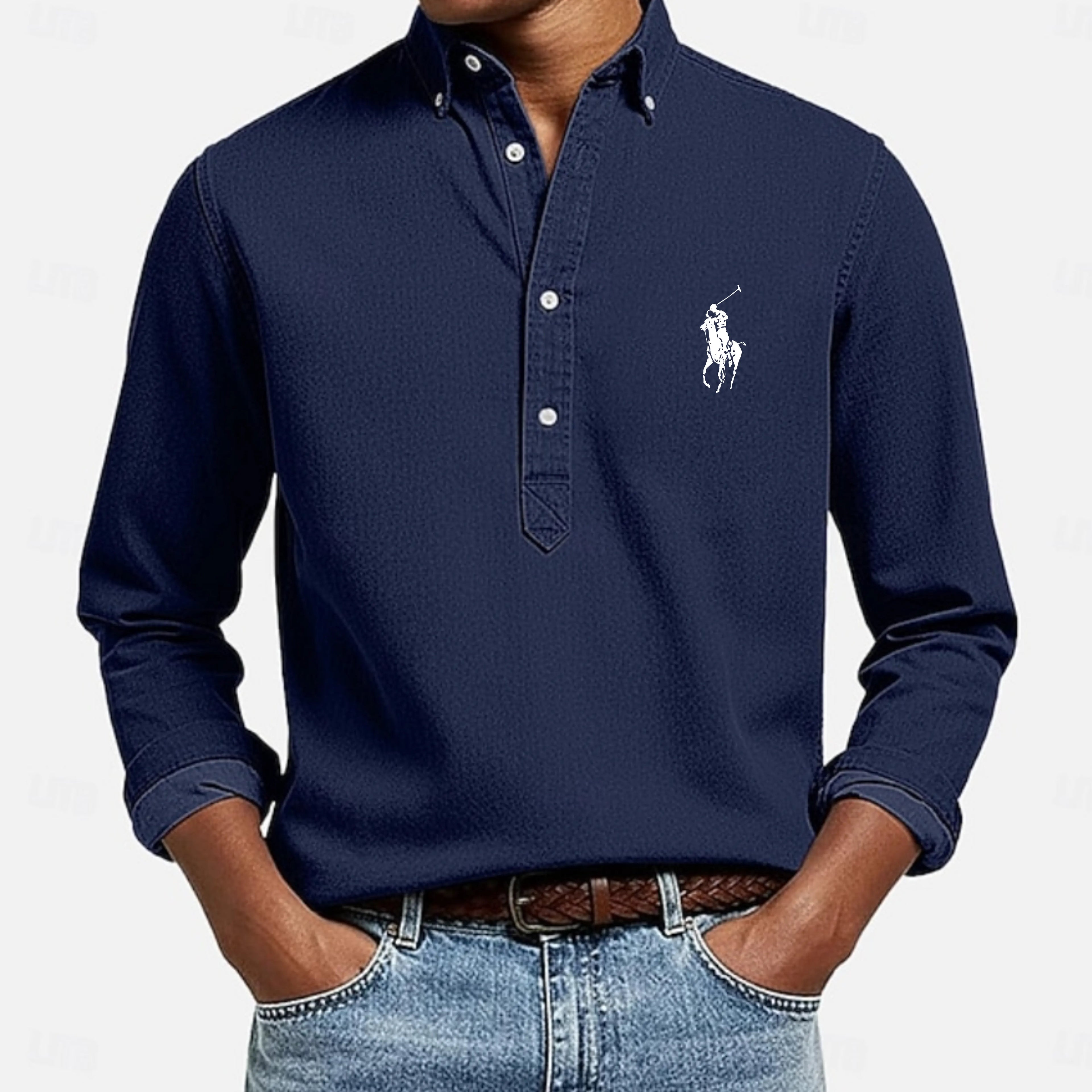 Men's Shirt Popover Shirt Button Down Shirt Casual Shirt