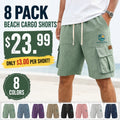 Men's Shorts Linen Shorts Beach Shorts Drawstring Elastic Waist Multi Pocket Plain Comfort