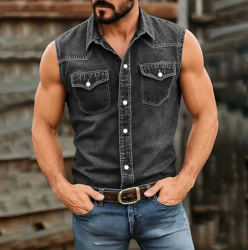 SoftFadeTM Men Shirt Casual Shirt Work Shirt Acid Wash Shirt