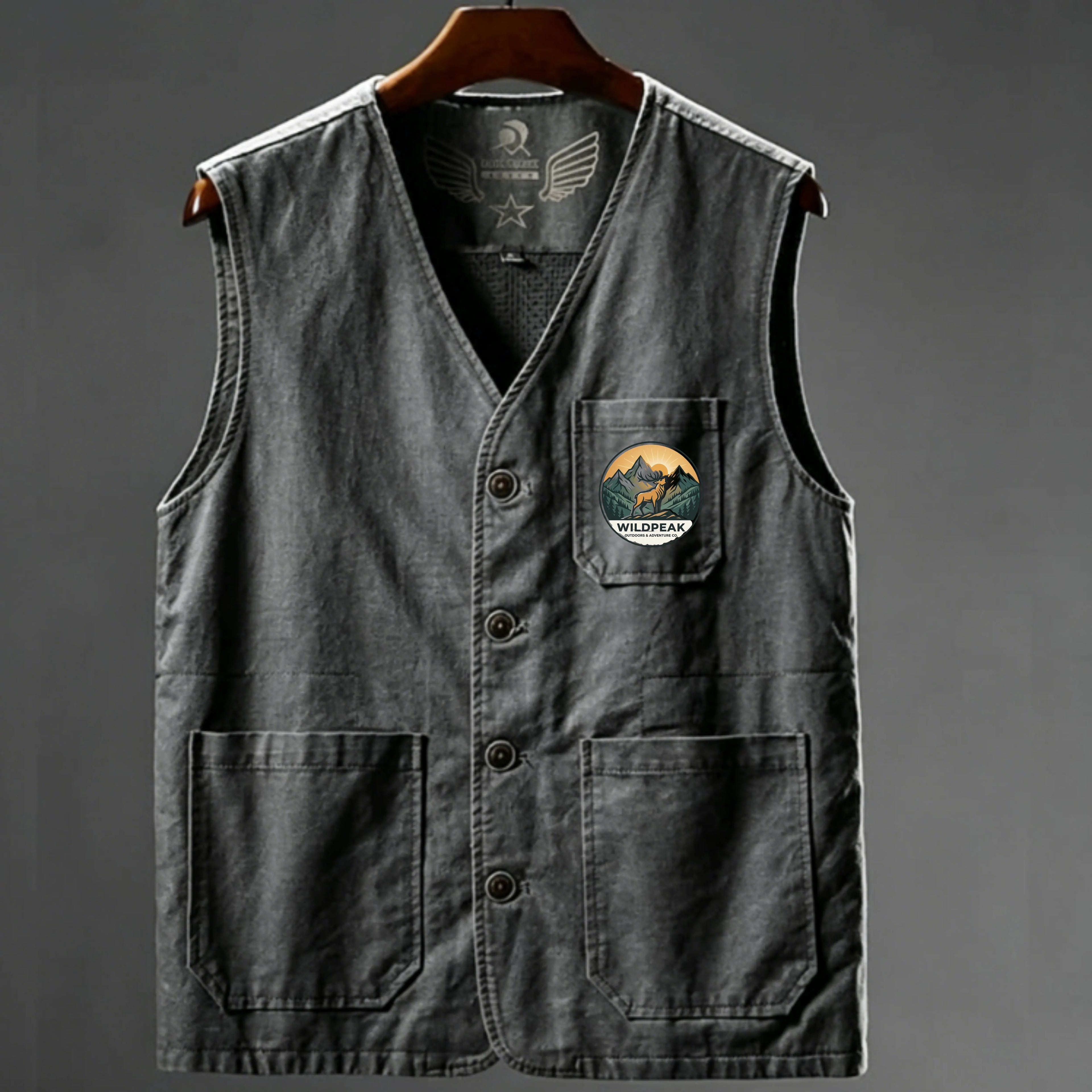 Men's Hiking Vest Summer Spring Outdoor Quick Dry Multi Pockets Lightweight Wear