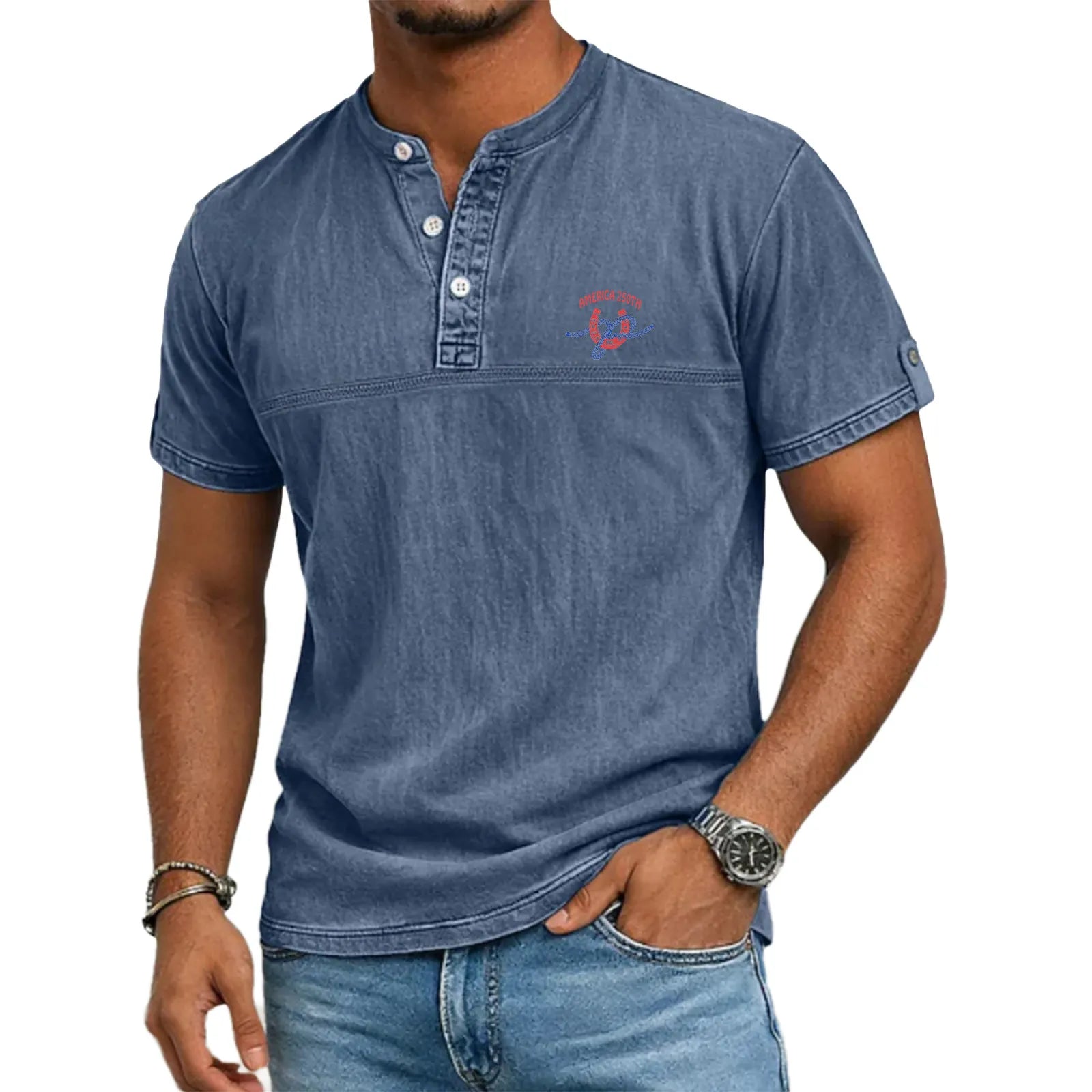 Noah - Stand Collar Short Sleeve